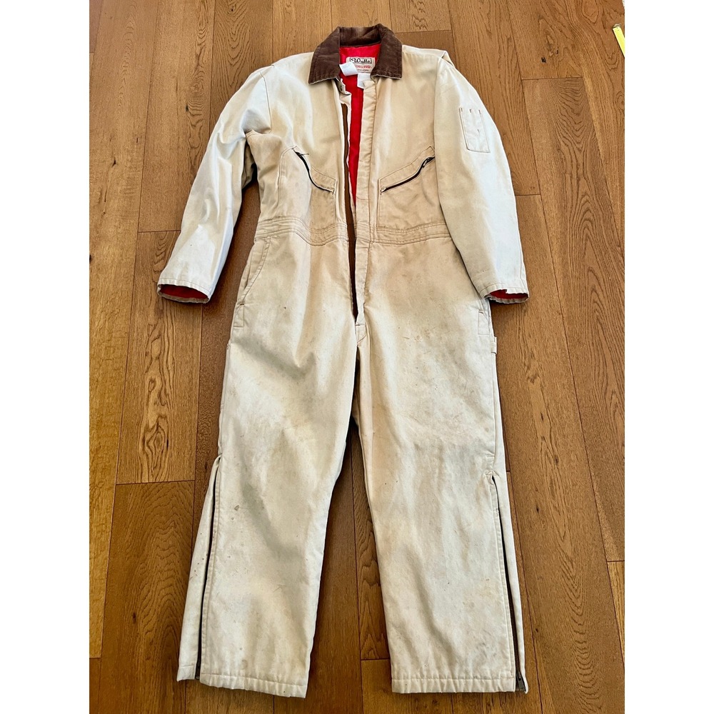 Vintage Walls Blizzard Pruf Coveralls XL Distressed Workwear Insulated Mechanic